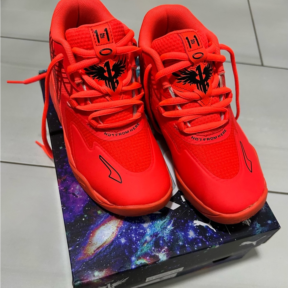 Puma Melo MB.01 Lo Red Blast Shoes, with box. Like new.